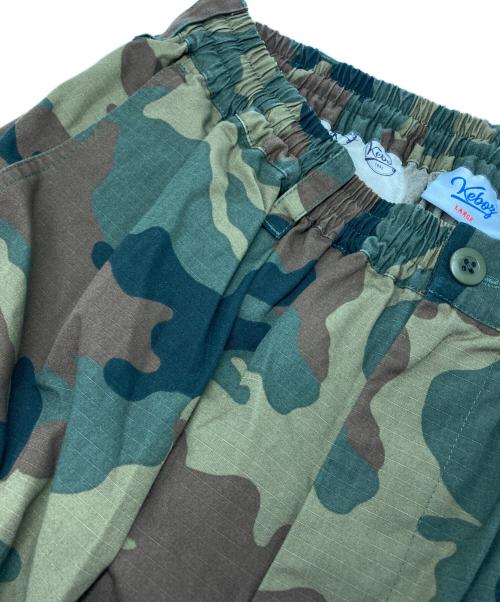 KEBOZ（ケボズ）KEBOZ (ケボズ) カモフラカーゴパンツ オリーブ サイズ:LARGEの古着・服飾アイテム