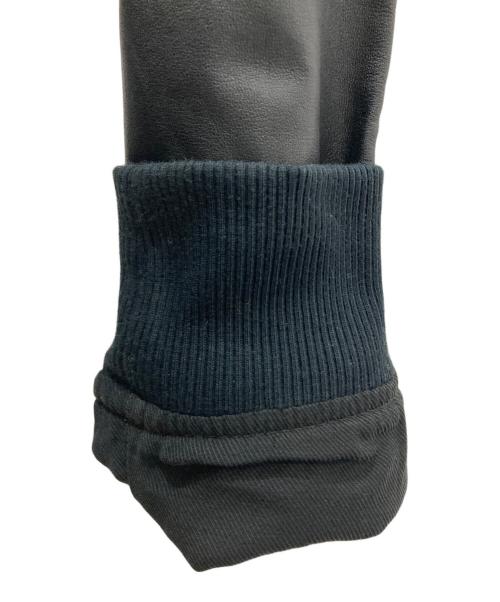 DIESEL（ディーゼル）DIESEL (ディーゼル) ラムレザー切替ジップパーカー ブラック サイズ:Sの古着・服飾アイテム