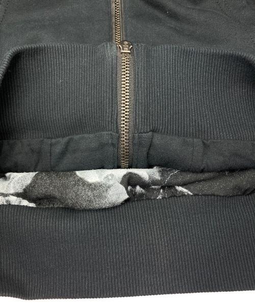 DIESEL（ディーゼル）DIESEL (ディーゼル) ラムレザー切替ジップパーカー ブラック サイズ:Sの古着・服飾アイテム