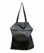 YOHJI YAMAMOTOヨウジヤマモト）の古着「レザーハンドバッグ」｜ブラック