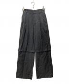 MAISON SPECIALメゾンスペシャル）の古着「2way Tuck Pants/2ウェイ タックパンツ」｜グレー