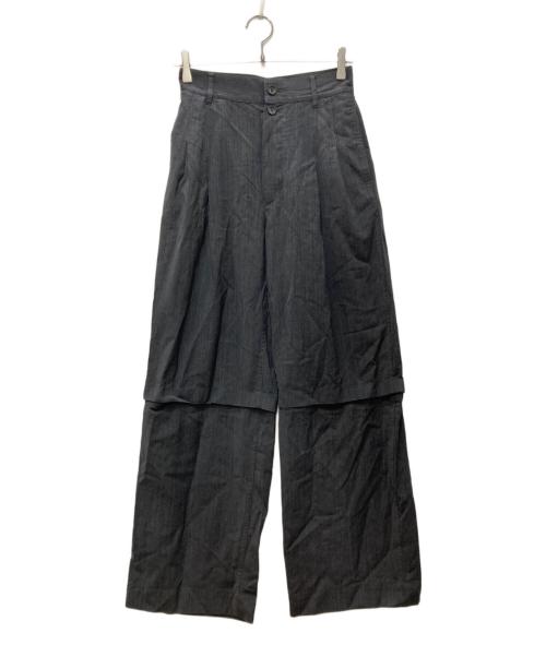 MAISON SPECIAL（メゾンスペシャル）MAISON SPECIAL (メゾンスペシャル) 2way Tuck Pants/2ウェイ タックパンツ グレー サイズ:38の古着・服飾アイテム
