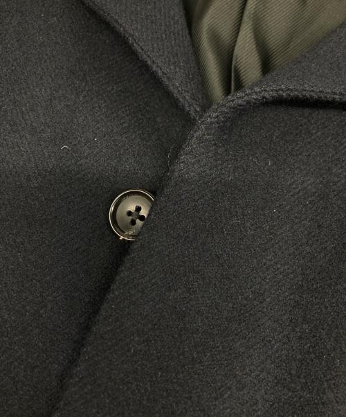 Paul Stuart（ポールスチュアート）Paul Stuart (ポールスチュアート) ウールカシミヤウーステッドスタンドカラーコート ネイビー サイズ:46の古着・服飾アイテム