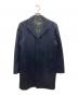 Paul Stuart（ポールスチュアート）の古着「ウールカシミヤウーステッドスタンドカラーコート」｜ネイビー