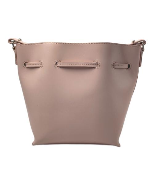 YAHKI（ヤーキ）YAHKI (ヤーキ) レザー巾着ミニショルダーバッグ ピンクの古着・服飾アイテム