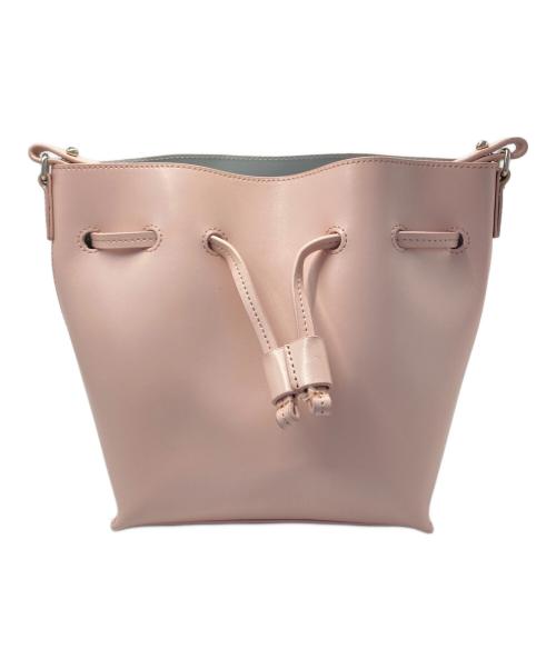 YAHKI（ヤーキ）YAHKI (ヤーキ) レザー巾着ミニショルダーバッグ ピンクの古着・服飾アイテム