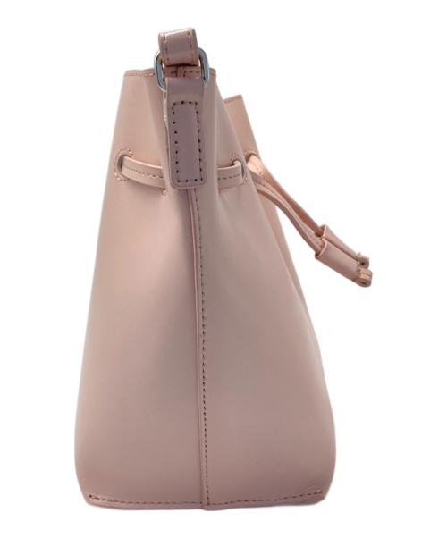 YAHKI（ヤーキ）YAHKI (ヤーキ) レザー巾着ミニショルダーバッグ ピンクの古着・服飾アイテム