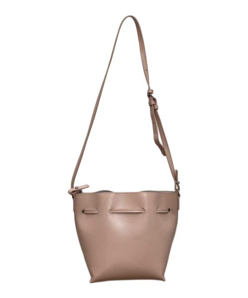 YAHKI（ヤーキ）YAHKI (ヤーキ) レザー巾着ミニショルダーバッグ ピンクの古着・服飾アイテム