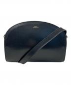 A.P.C.アーペーセー）の古着「ハーフムーンレザーショルダーバッグ」｜ブラック