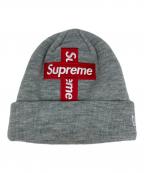 SUPREME×New Eraシュプリーム×ニューエラ）の古着「CROSS BOX LOGO BEANIE/クロス ボックス ロゴ ビーニー」｜グレー