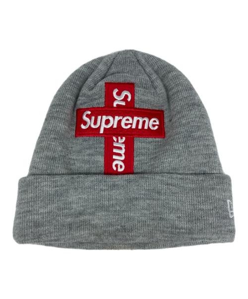 SUPREME（シュプリーム）Supreme (シュプリーム) New Era (ニューエラ) CROSS BOX LOGO BEANIE/クロス ボックス ロゴ ビーニー グレーの古着・服飾アイテム