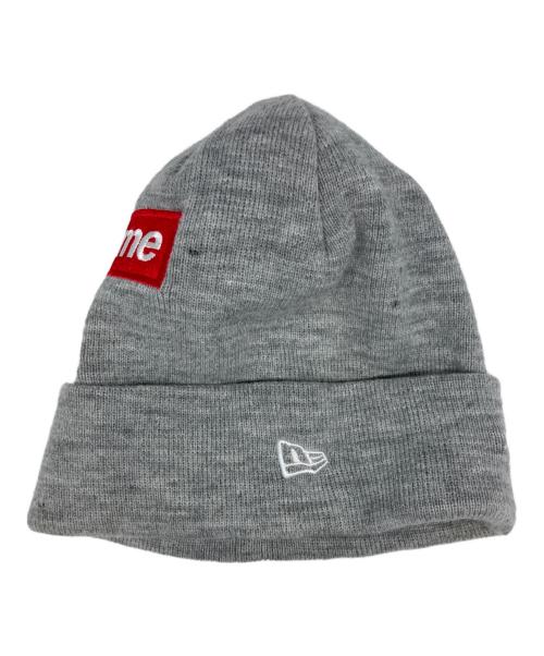 SUPREME（シュプリーム）Supreme (シュプリーム) New Era (ニューエラ) CROSS BOX LOGO BEANIE/クロス ボックス ロゴ ビーニー グレーの古着・服飾アイテム