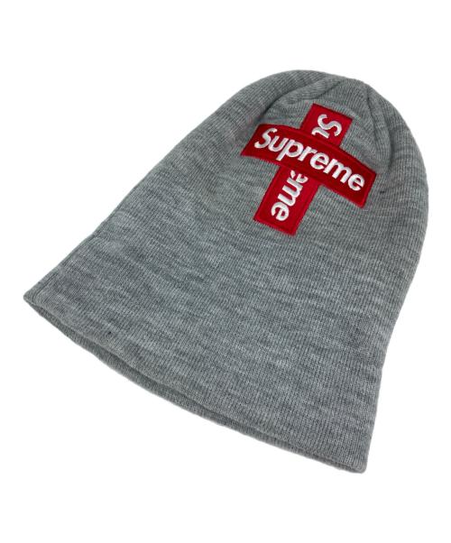 SUPREME（シュプリーム）Supreme (シュプリーム) New Era (ニューエラ) CROSS BOX LOGO BEANIE/クロス ボックス ロゴ ビーニー グレーの古着・服飾アイテム