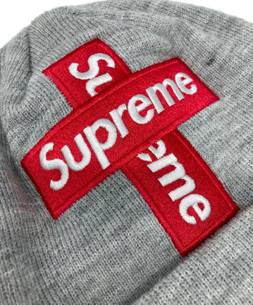 SUPREME（シュプリーム）Supreme (シュプリーム) New Era (ニューエラ) CROSS BOX LOGO BEANIE/クロス ボックス ロゴ ビーニー グレーの古着・服飾アイテム