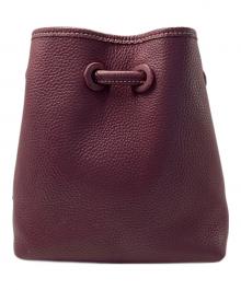 VASIC（ヴァジック）の古着「レザー巾着バッグ」｜ワインレッド