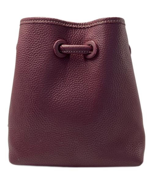 VASIC（ヴァジック）VASIC (ヴァジック) レザー巾着バッグ ワインレッドの古着・服飾アイテム