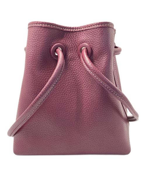 VASIC（ヴァジック）VASIC (ヴァジック) レザー巾着バッグ ワインレッドの古着・服飾アイテム