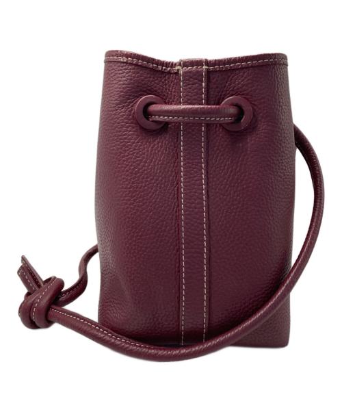 VASIC（ヴァジック）VASIC (ヴァジック) レザー巾着バッグ ワインレッドの古着・服飾アイテム