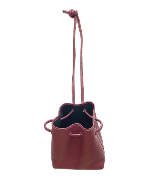 VASIC（ヴァジック）VASIC (ヴァジック) レザー巾着バッグ ワインレッドの古着・服飾アイテム