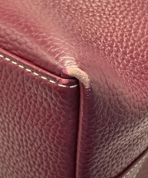 VASIC（ヴァジック）VASIC (ヴァジック) レザー巾着バッグ ワインレッドの古着・服飾アイテム