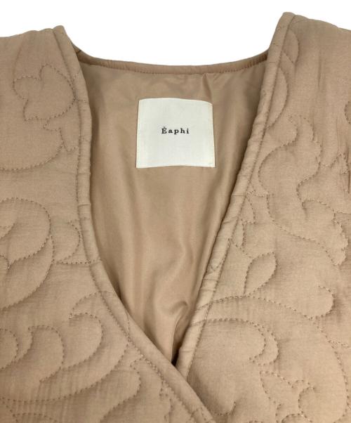 Eaphi（エフィ）eaphi (エフィ) leaf pattern quilting coat ベージュ サイズ:Fの古着・服飾アイテム