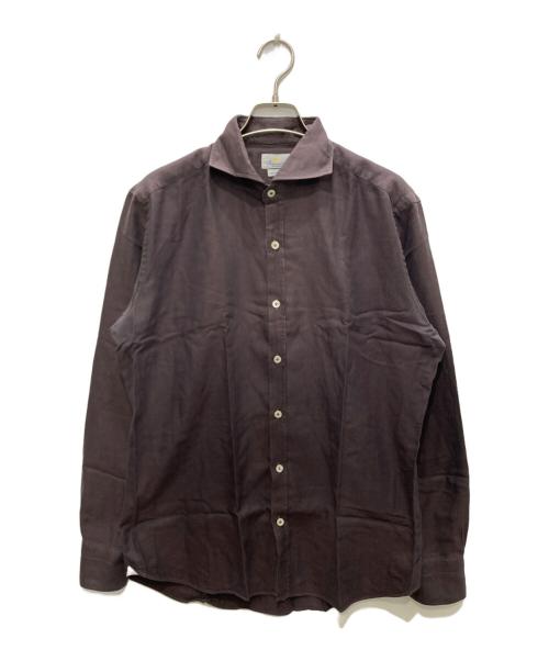 giannetto（ジャンネット）giannetto (ジャンネット) 長袖シャツ ブラウン サイズ:Lの古着・服飾アイテム