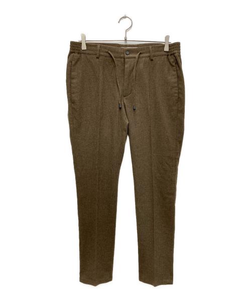 giab's ARCHIVIO（ジャブス アルキヴィオ）giab's ARCHIVIO (ジャブス アルキヴィオ) ウールテーパードパンツ ブラウン サイズ:48の古着・服飾アイテム