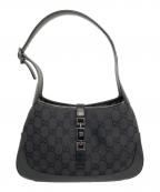 GUCCIグッチ）の古着「GGキャンバス ジャッキー ハンドバッグ」｜ブラック