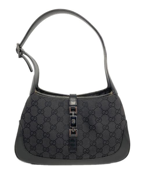 GUCCI（グッチ）GUCCI (グッチ) GGキャンバス ジャッキー ハンドバッグ ブラックの古着・服飾アイテム
