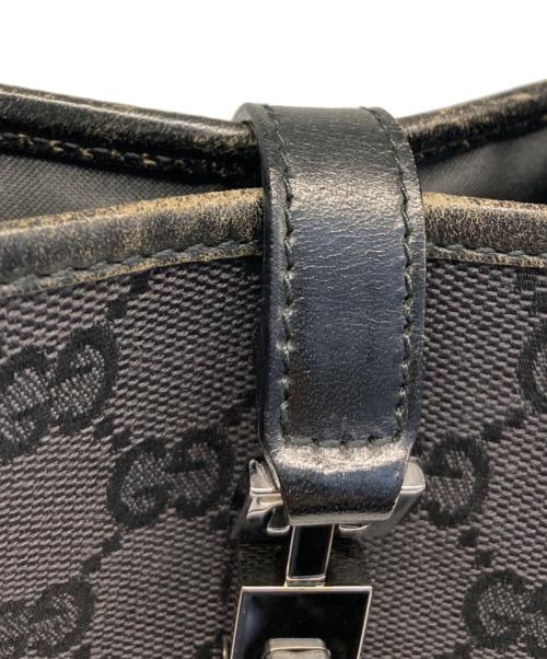 GUCCI（グッチ）GUCCI (グッチ) GGキャンバス ジャッキー ハンドバッグ ブラックの古着・服飾アイテム