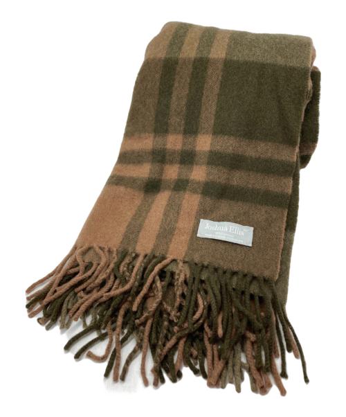 JOSHUA ELLIS（ジョシュア エリス）Joshua Ellis (ジョシュア エリス) カシミヤ100％大判ストール カーキの古着・服飾アイテム