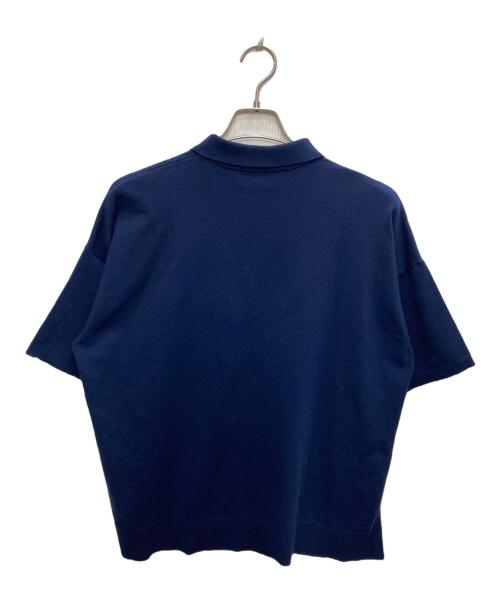 nagonstans（ナゴンスタンス）nagonstans (ナゴンスタンス) ニットポロシャツ ネイビー サイズ:Mの古着・服飾アイテム