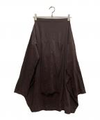 nagonstansナゴンスタンス）の古着「ソフト天竺Tシャツデザインスカート」｜ブラウン