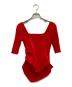 OMMO (オーエムエムオー) ASYMME TUCK HALF SLEEVE TOP/アシンメタックハーフスリーブトップス レッド サイズ:FREE：10000円