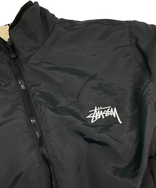 stussy（ステューシー）stussy (ステューシー) 8 BALL SHERPA JACKET/8 ボール シェルパ ジャケット ホワイト×ブラック サイズ:Lの古着・服飾アイテム