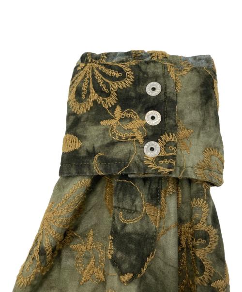 Needles（ニードルズ）Needles (ニードルズ) B.R. COWBOY SHIRT-FLOWER EMB/B.R. カウボーイ　シャツフラワー　EMB グリーン サイズ:Ｓの古着・服飾アイテム