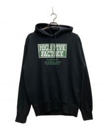HIGH FIVE FACTORY（ハイファイブファクトリー）の古着「ロゴプルオーバーパーカー」｜ブラック