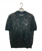 FRED PERRYフレッドペリー）の古着「メッシュポロシャツ」｜ブラック