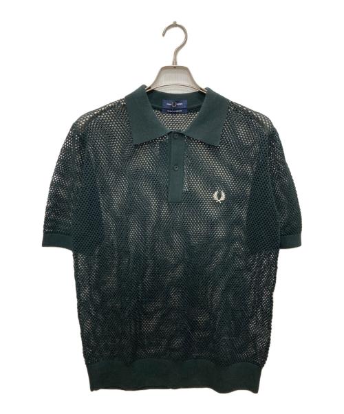 FRED PERRY（フレッドペリー）FRED PERRY (フレッドペリー) メッシュポロシャツ ブラック サイズ:L 未使用品の古着・服飾アイテム