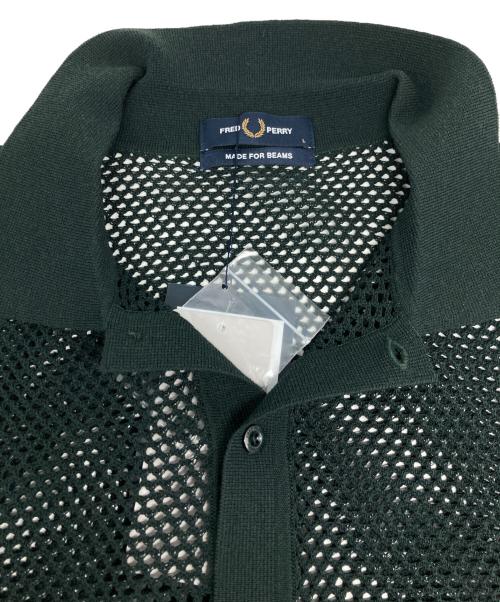FRED PERRY（フレッドペリー）FRED PERRY (フレッドペリー) メッシュポロシャツ ブラック サイズ:L 未使用品の古着・服飾アイテム
