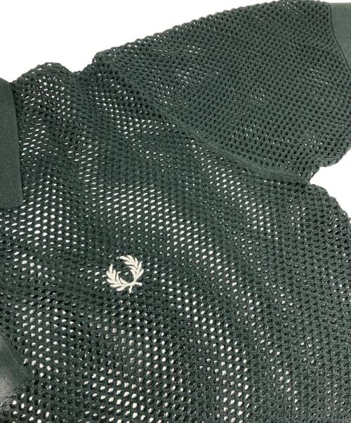 FRED PERRY（フレッドペリー）FRED PERRY (フレッドペリー) メッシュポロシャツ ブラック サイズ:L 未使用品の古着・服飾アイテム