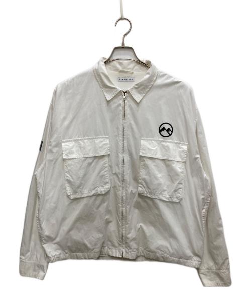 flagstuff（フラグスタフ）FLAGSTUFF (フラグスタフ) バックグラフィックジップジャケット ホワイト サイズ:Lの古着・服飾アイテム