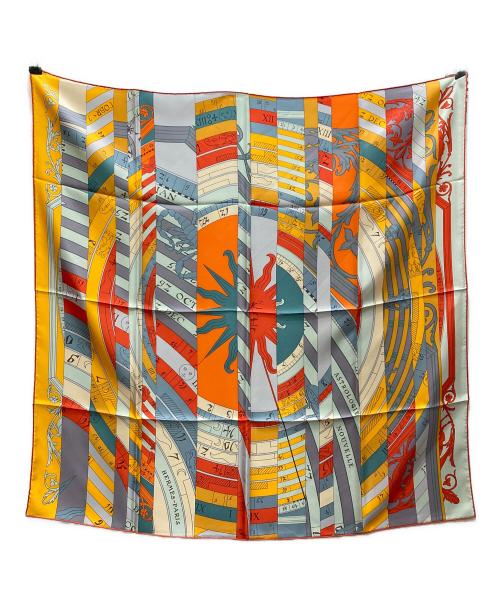 HERMES（エルメス）HERMES (エルメス) カレ90 スカーフ 占星術 ASTROLOGIE オレンジの古着・服飾アイテム