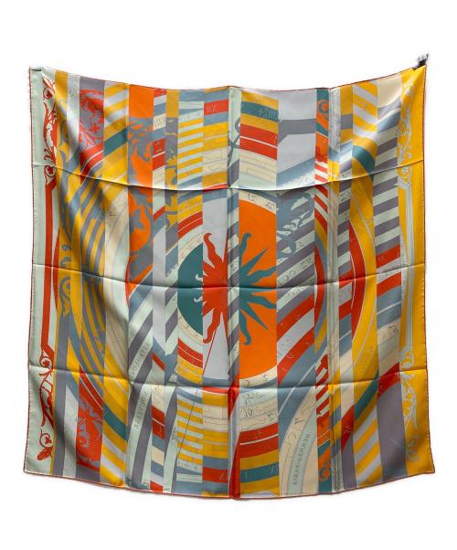 HERMES（エルメス）HERMES (エルメス) カレ90 スカーフ 占星術 ASTROLOGIE オレンジの古着・服飾アイテム