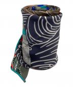 HERMESエルメス）の古着「カレ90 スカーフ EX-LIBRIS EN KIMONOS キモノ エクスリブリス」｜ブルー