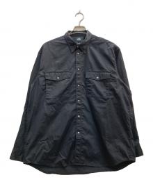 THE NORTH FACE（ザ ノース フェイス）の古着「ロングスリーブロックステディチノシャツ」｜ブラック