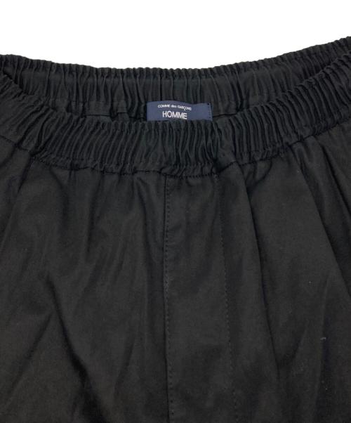 COMME des GARCONS HOMME（コムデギャルソン オム）COMME des GARCONS HOMME (コムデギャルソン オム) 綿ギャバ イージーパンツ ブラック サイズ:Ｓの古着・服飾アイテム