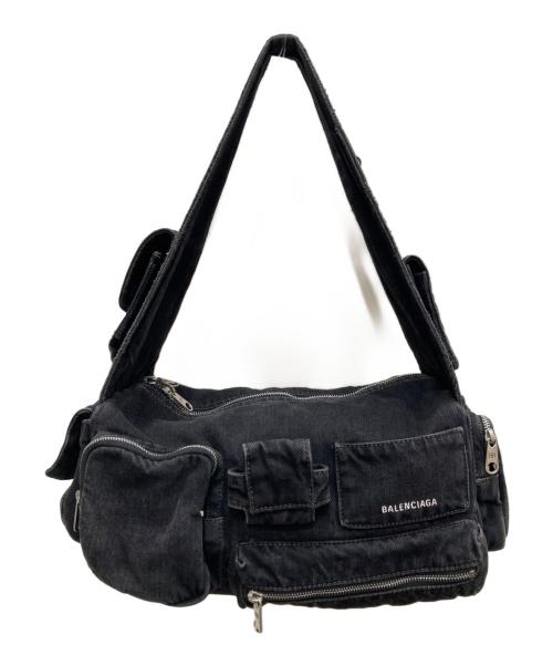 BALENCIAGA（バレンシアガ）BALENCIAGA (バレンシアガ) SUPERBUSY SMALL SLING BAG/スーパービジー スモール スリング バッグ ブラックの古着・服飾アイテム