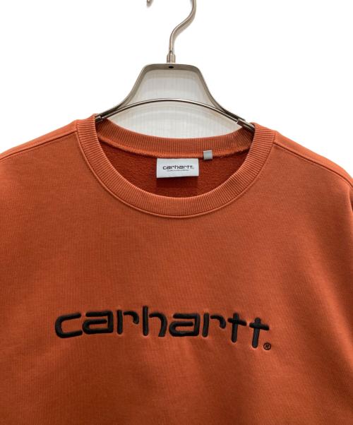 CarHartt（カーハート）CarHartt (カーハート) ロゴスウェット ブラウン サイズ:Lの古着・服飾アイテム
