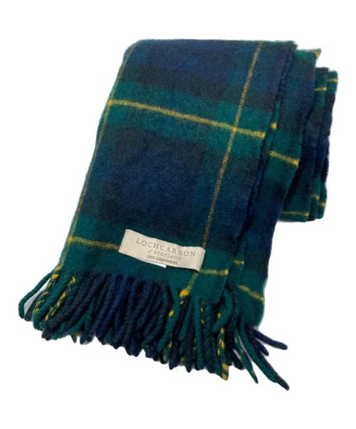 Lochcarron（ロキャロン）LOCHCARRON (ロキャロン) カシミヤ100％大判ストール グリーンの古着・服飾アイテム